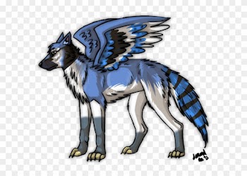 Bluejay Drawing Side View - Blue Jay And Wolf