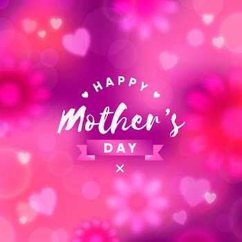 Blurred mother's day wallpaper Free Vector