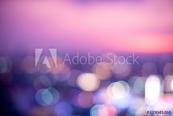 Blurred scene of city view at night time
