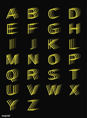 Blurry alphabet vector | Free stock vector - 44894
