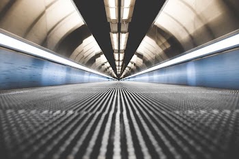 blurry photo of tunnel