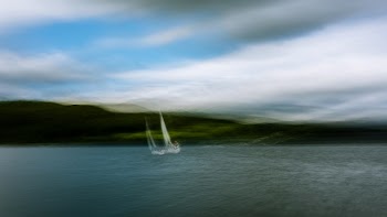 Blurry sailboat in ocean. Original | Free Photo - rawpixel