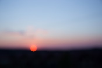 Blurry sunset