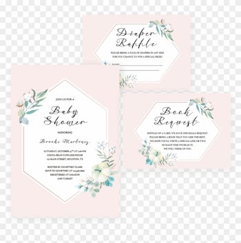 Blush And White Baby Shower Invitation Set By Littlesizzle - Baby Shower