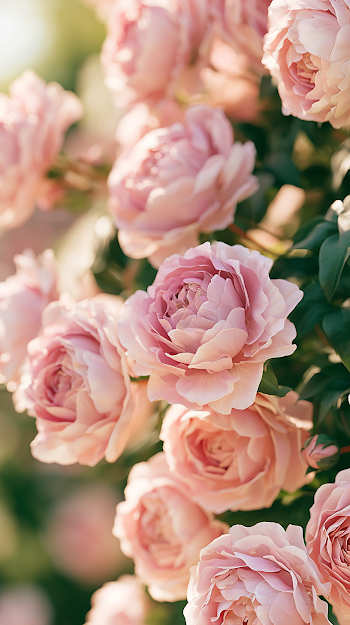 Blush Pink Garden Peony Roses