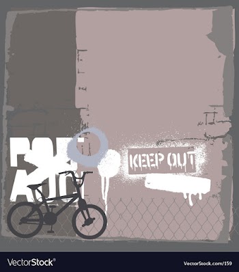 BMX bike on the wall vector image