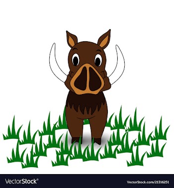 Boar on a background boar vector image
