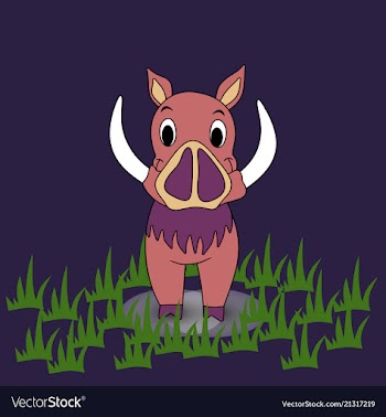Boar on a background boar vector image