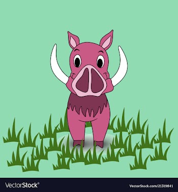 Boar on a background boar vector image