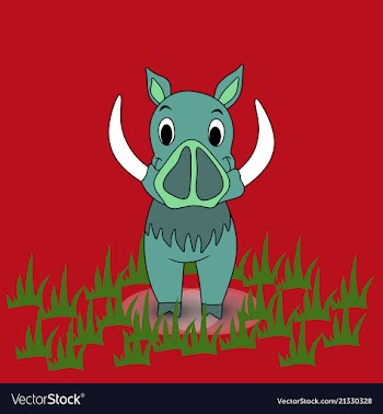 Boar on a background boar vector image
