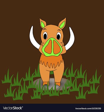 Boar on a background boar vector image