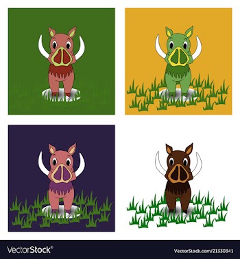 Boar on a background boar vector image