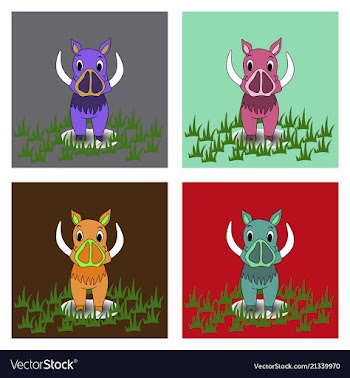 Boar on a background boar vector image