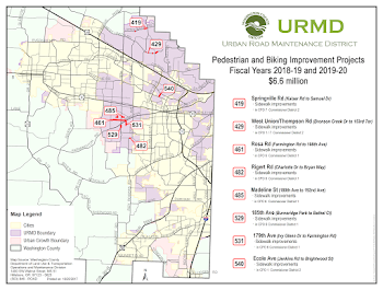 Board approves eight URMD Pedestrian and Biking Improvement Projects