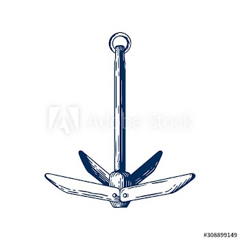Boat anchor vector illustration