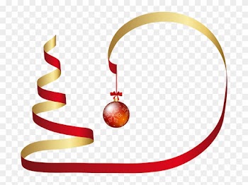 Boat Clipart Christmas - Christmas Tree Ribbon Png