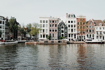boat docked near building