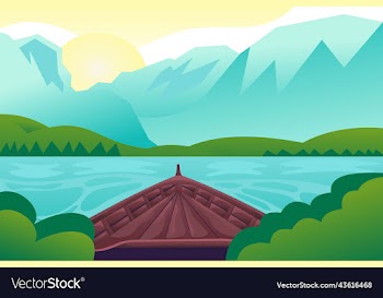 boat landscape nature background design