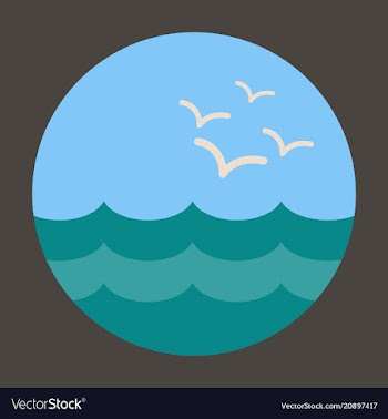 Boat round porthole seascape metal ship porthole vector image