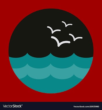 Boat round porthole seascape metal ship porthole vector image