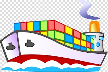Boat Ship Cartoon, Hand painted colored boat transparent background PNG clipart
