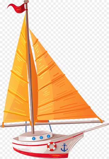 Boat Ship Clip art - Yellow sailing ship 