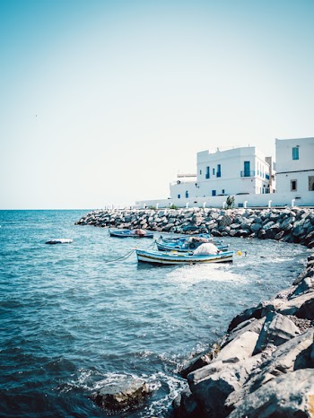 Boats Near Rocks