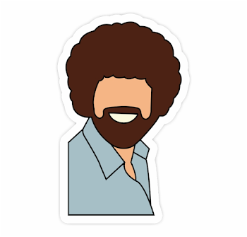 Bob Ross Sticker - Bob Ross Face Sticker Free PNG Images & Clipart ...