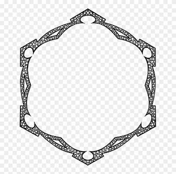 Body Jewellery Chain Ornament Black And White - Frame Hexagon