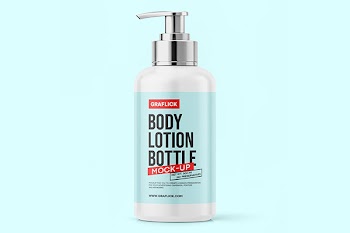 Body Lotion Bottle Mockup – Free Design Resources