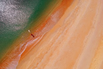 Body Of Water And Sand