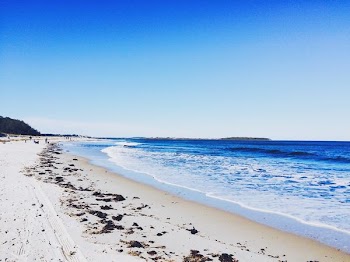 body of water beside white sands during daytime