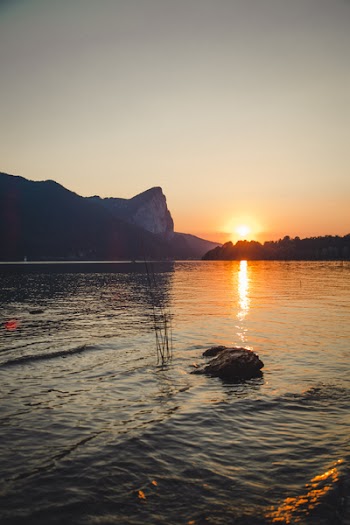 Body Of Water During Golden Hour