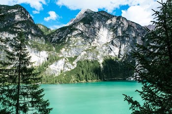 body of water near moutain