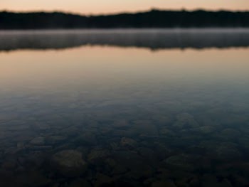 body of water with bokeh effect