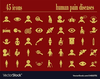 Body pain and general human illness symptoms vector image