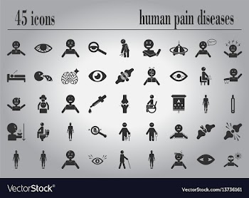 Body pain and general illness symptoms in human vector image