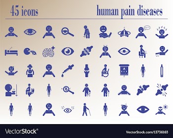 Body pain and general illness symptoms in human vector image