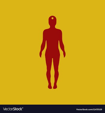 Body stroke point on human vector image