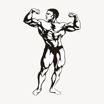 Bodybuilder posing clipart, sport illustration | Free Vector - rawpixel