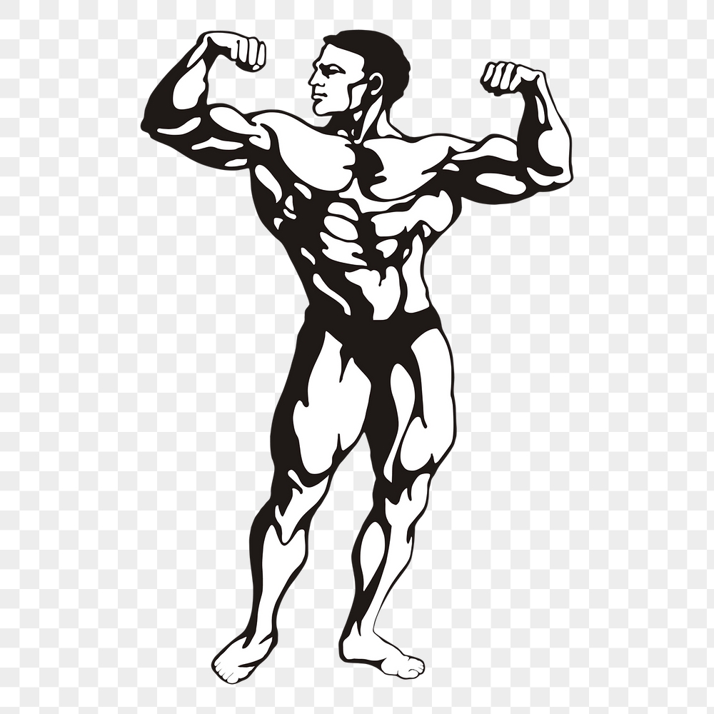 Bodybuilder posing png sticker, sport | Free PNG - rawpixel
