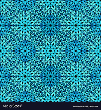 Bohemian abstract geometrical flower pattern vector image