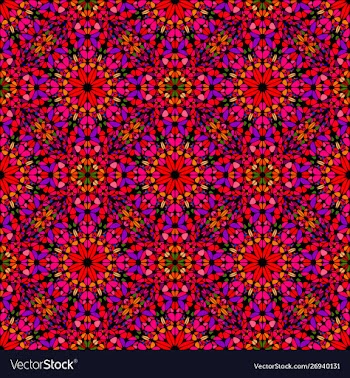 Bohemian abstract geometrical flower pattern vector image