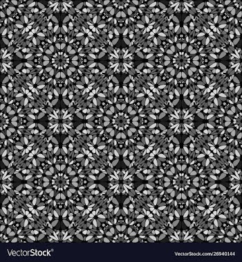 Bohemian abstract geometrical flower pattern vector image