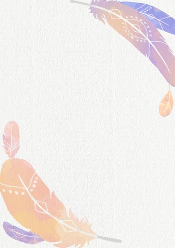 Bohemian frame psd pastel feather