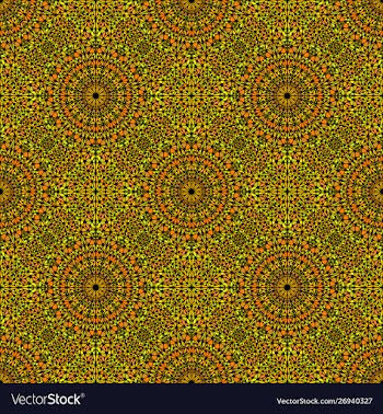 Bohemian golden gravel mandala mosaic pattern vector image