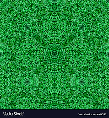 Bohemian green geometrical stone mandala pattern vector image
