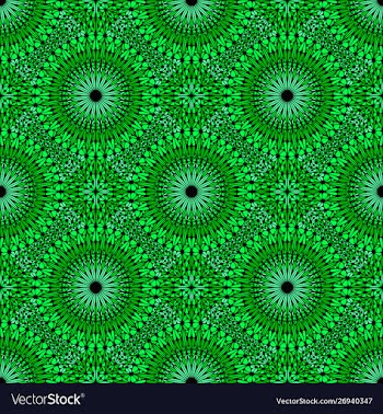 Bohemian green geometrical stone mandala pattern vector image