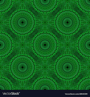 Bohemian green geometrical stone mandala pattern vector image
