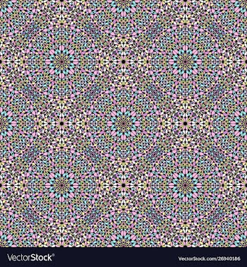 Bohemian light seamless mosaic ethno pattern vector image